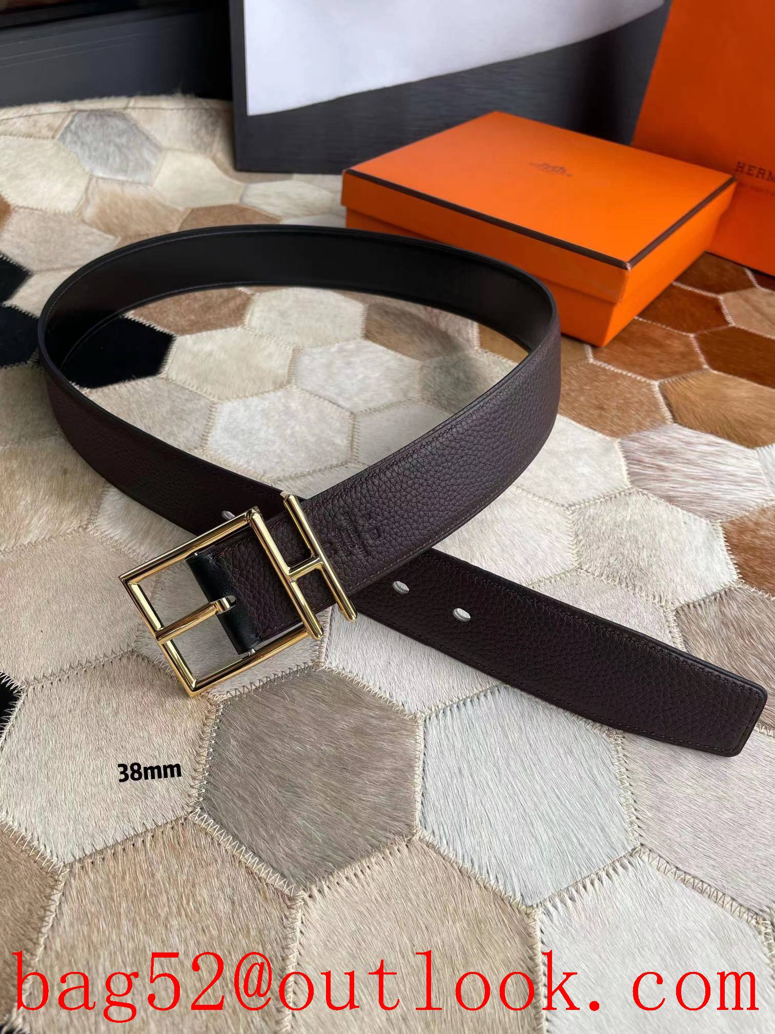 Hermes Hathan Buckle reversible belt