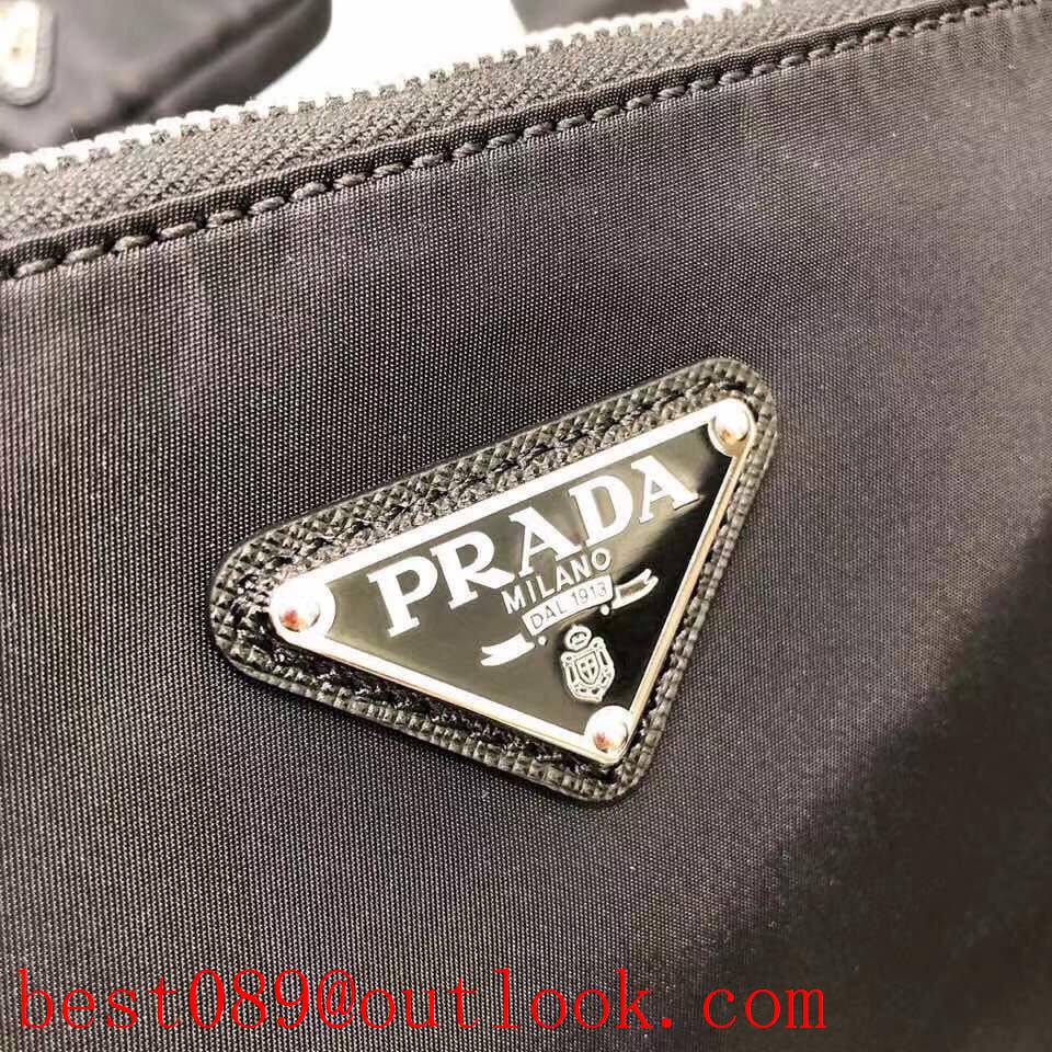 Prada black medium shoulder handbag parachute messenger bag 3A copy