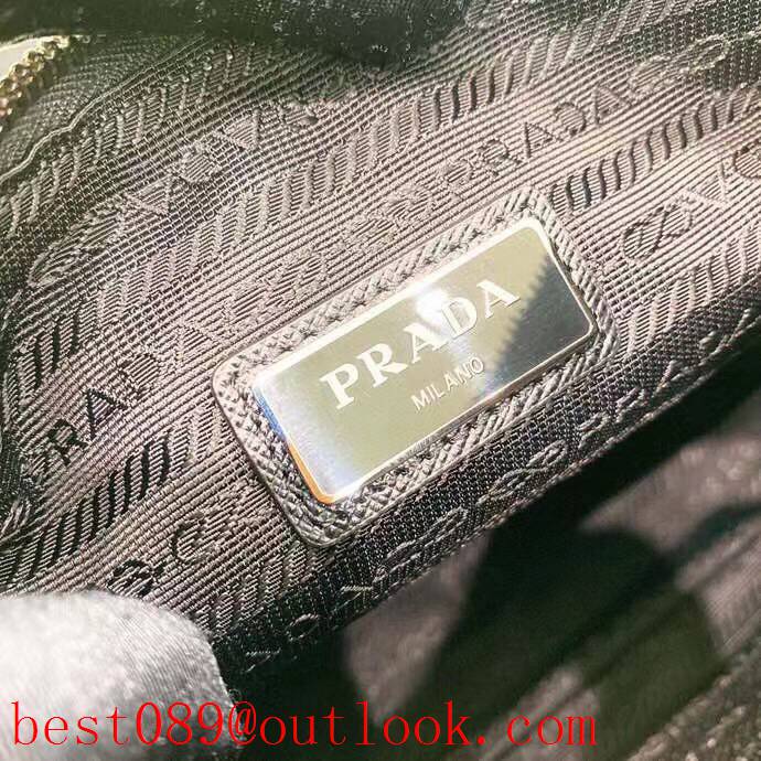 Prada blue medium handbag men coin purse ClassicTriangular Enamel Logo shoulder bag 3A copy