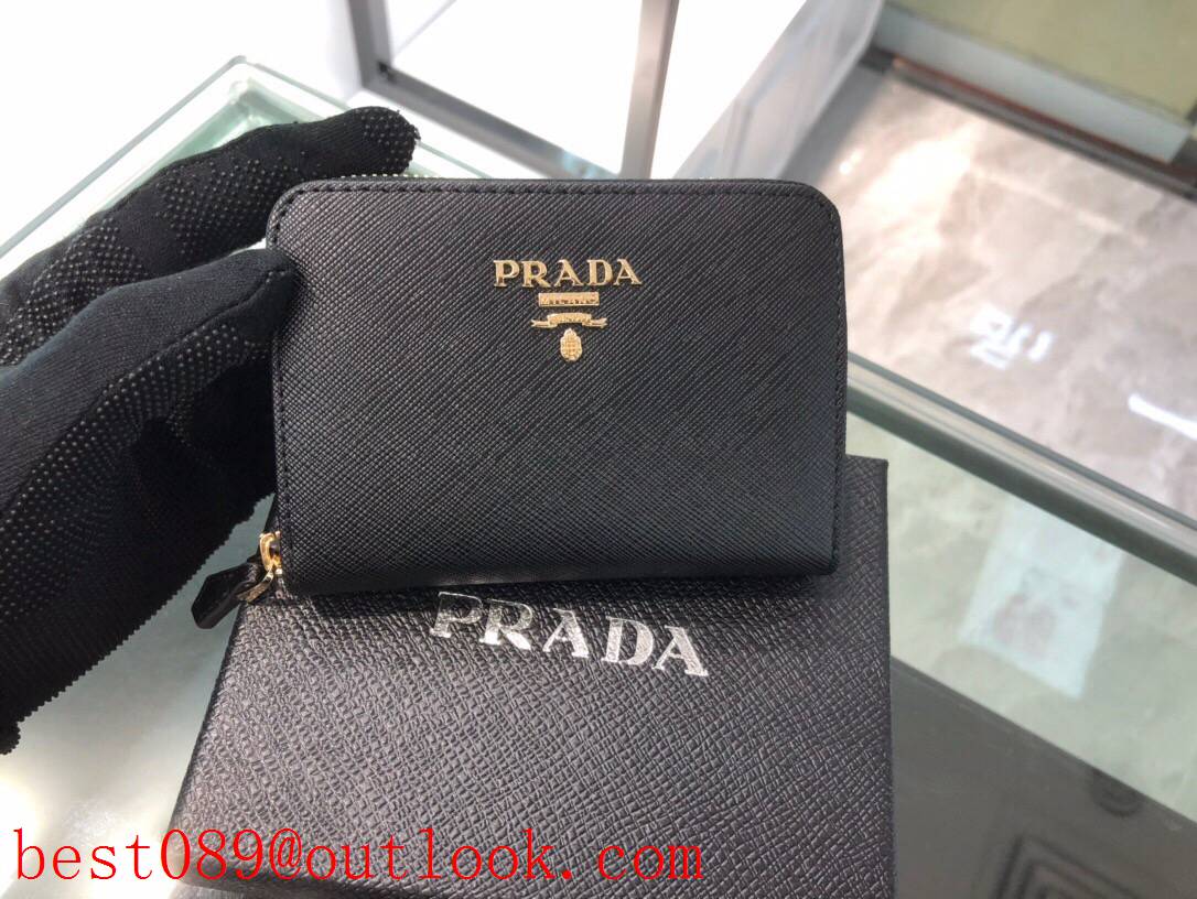 Prada black small handbag wallet coin purse card holder men bag 3A copy