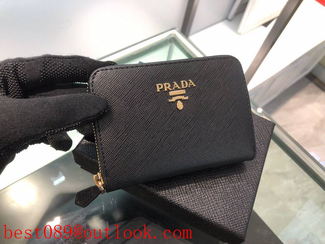 Prada black small handbag wallet coin purse card holder men bag 3A copy