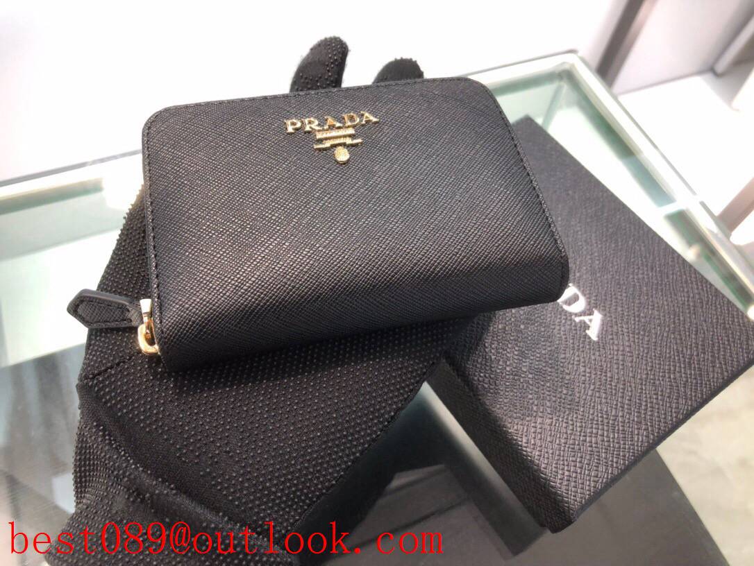 Prada black small handbag wallet coin purse card holder men bag 3A copy