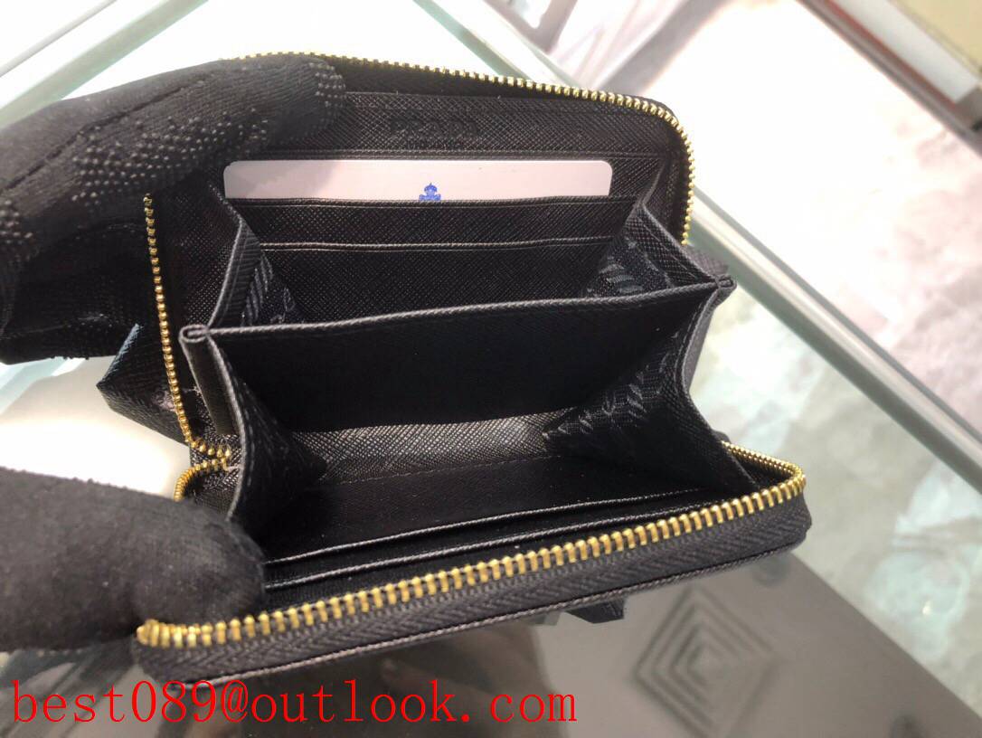 Prada black small handbag wallet coin purse card holder men bag 3A copy