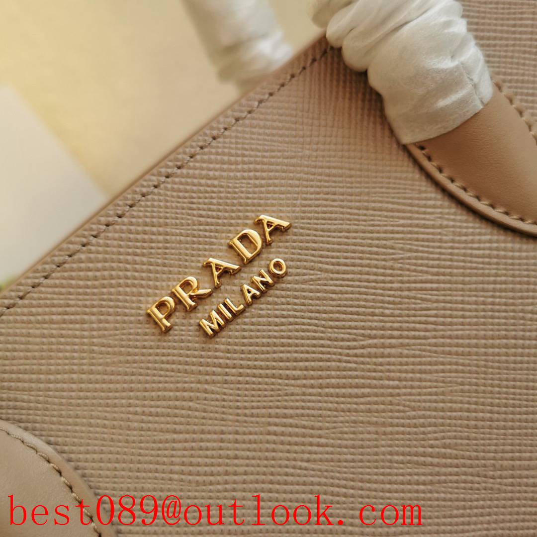 Prada camel Leather tote shoulder large Saffiano handbag 3A copy