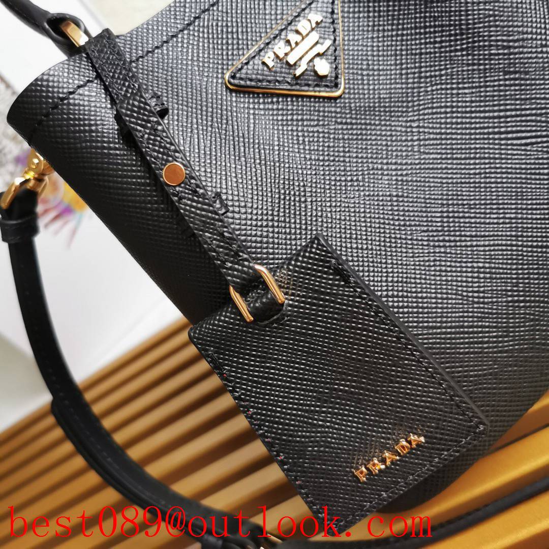 Prada lady mini black leather shoulder tote shoulder crossobdy bag 3A copy