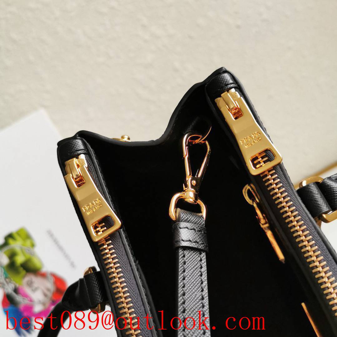 Prada Galleria iconic shoulder tote leather black medium bag 3A copy