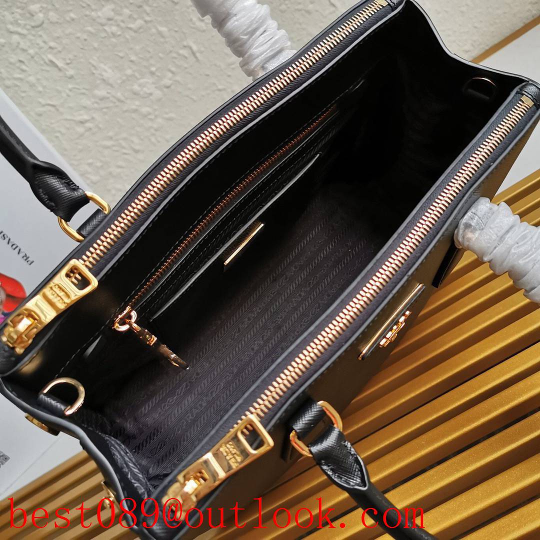 Prada Galleria iconic shoulder tote leather black medium bag 3A copy