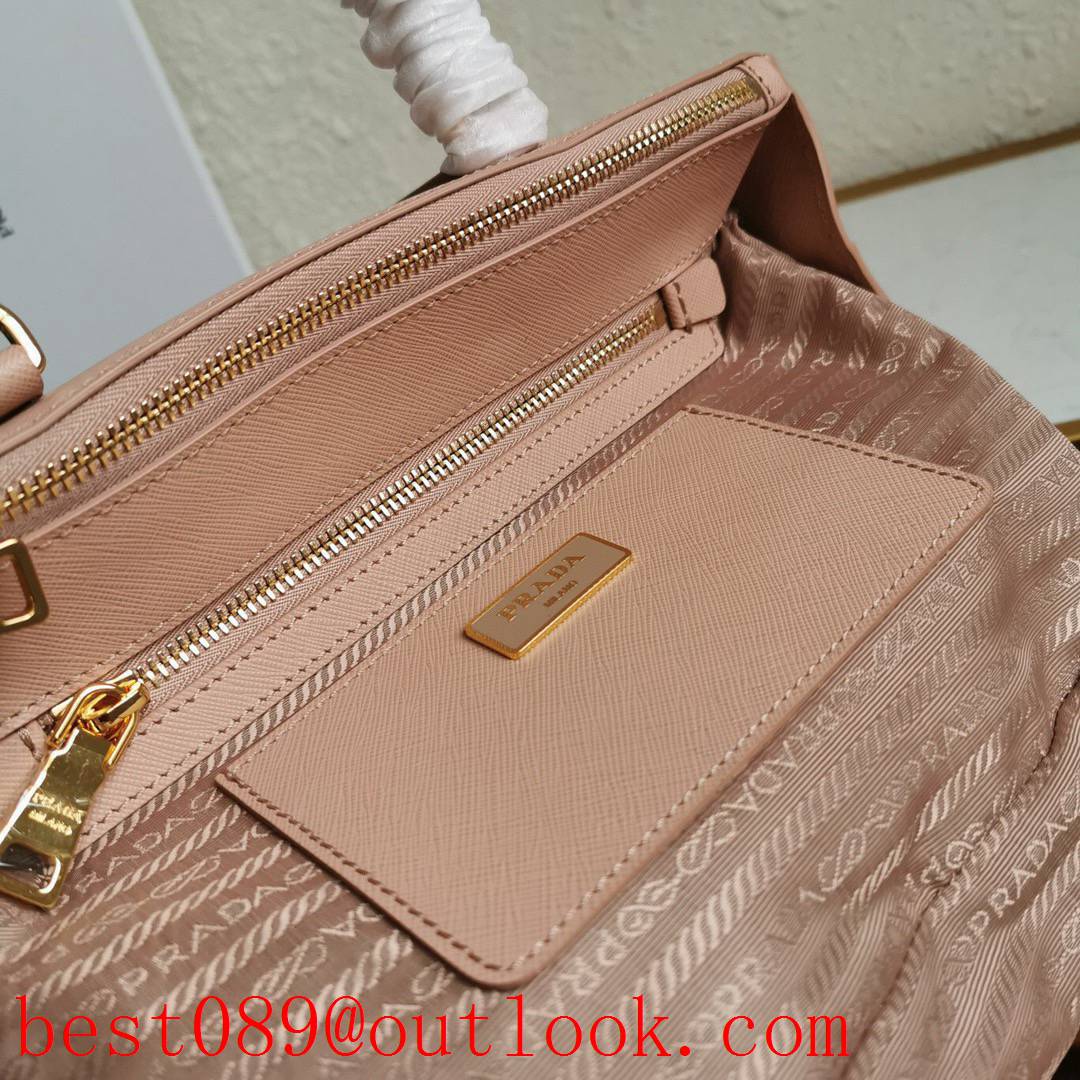 Prada Galleria medium shoulder tote iconic lightbrown leather bag 3A copy