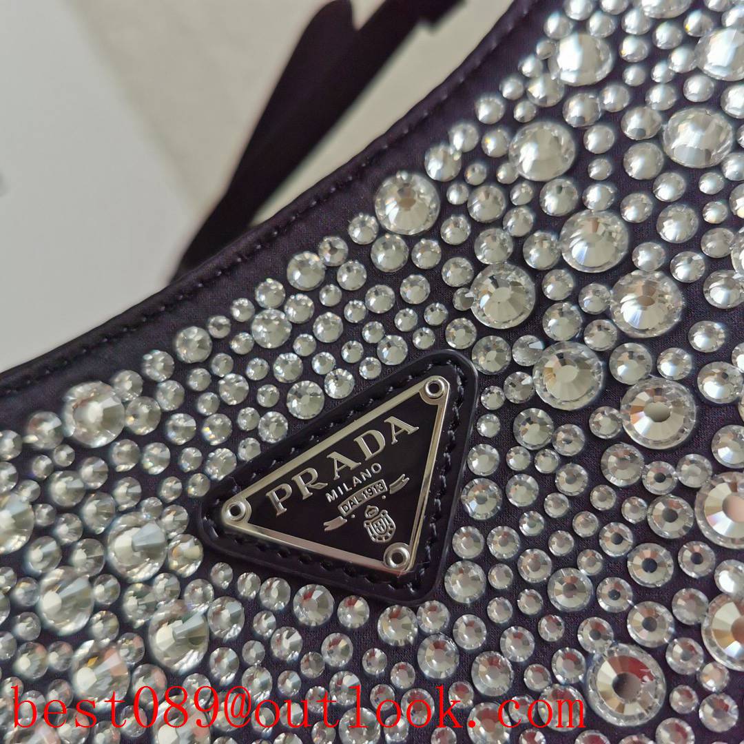 Prada sparkling imported crystals shiny shoulder handbag bag 3A copy