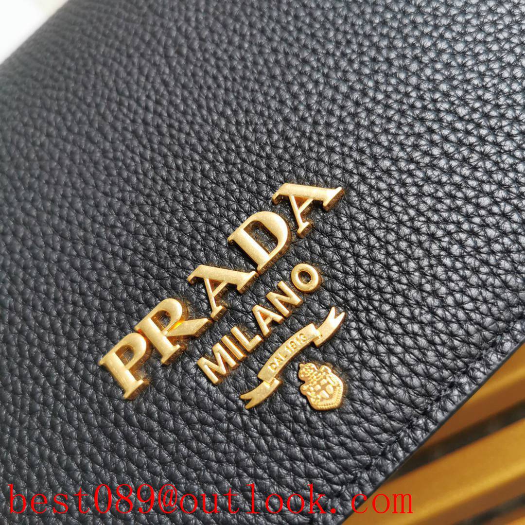 Prada black medium leather shoulder crossbody handbag 3A copy