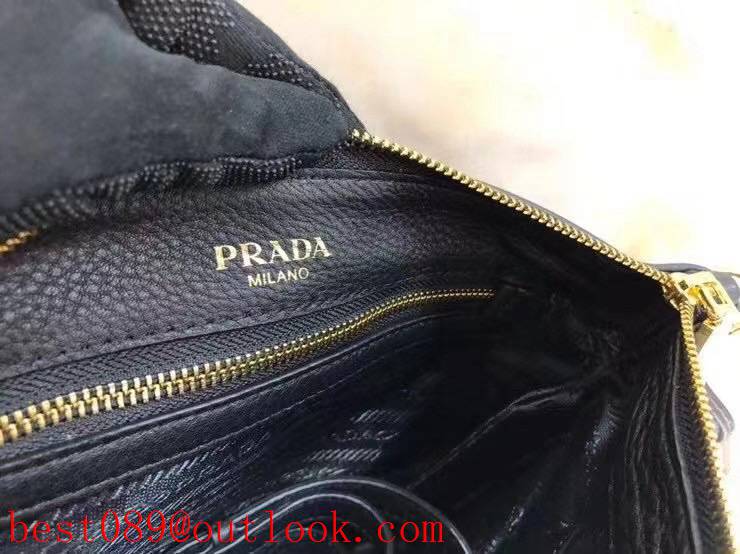Prada black Removable cowhide shoulder strap large calfskin bag 3A copy