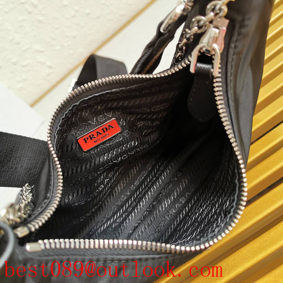 Prada black medium chain shoulder crossbody handbag 3A copy