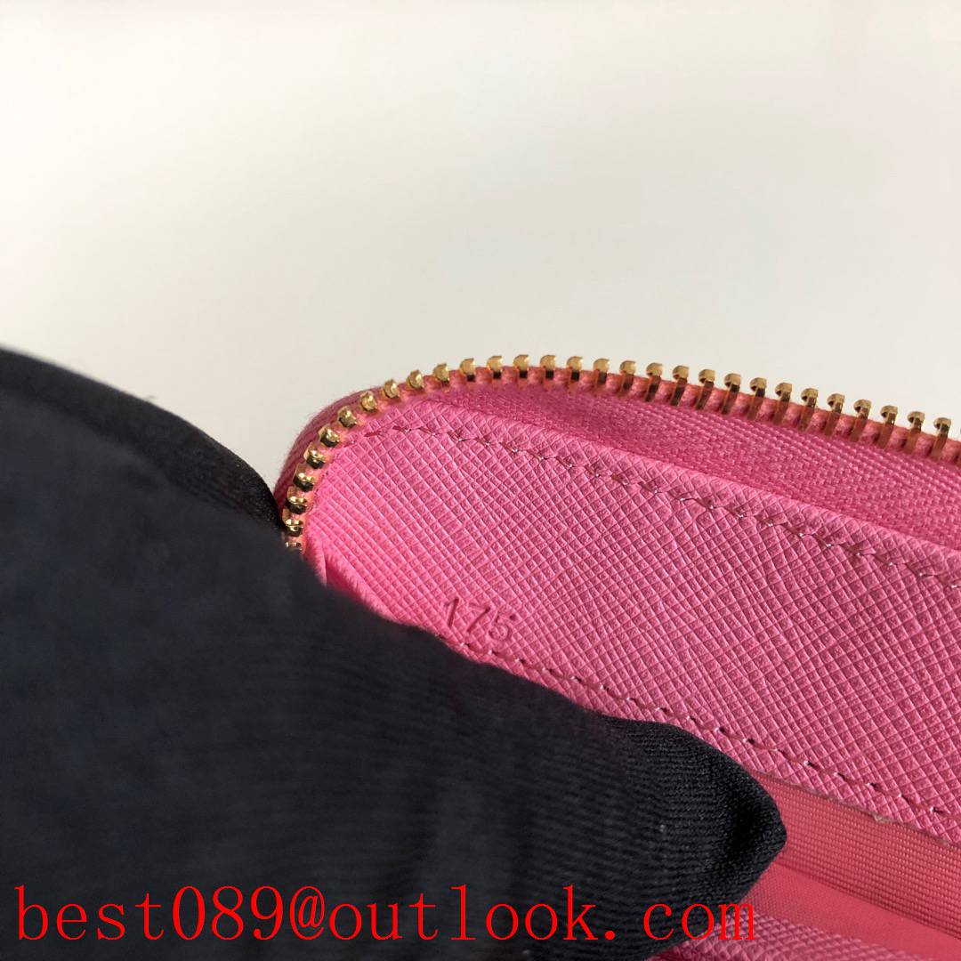 prada Cherry Blossom Powder long zipper wallet 1ML506 3A copy
