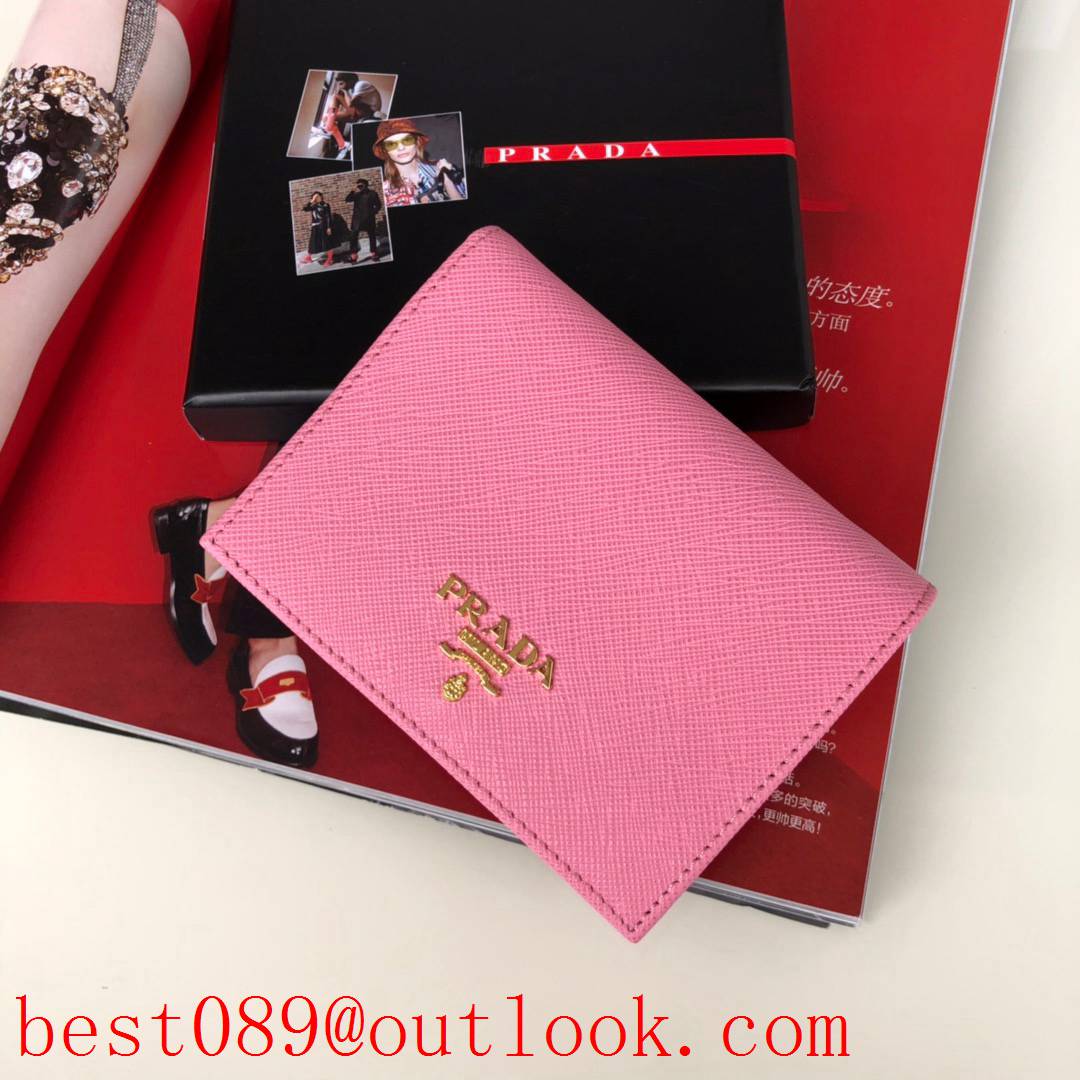 prada Cherry Blossom Powder 2 fold wallet 1M0204 3A copy
