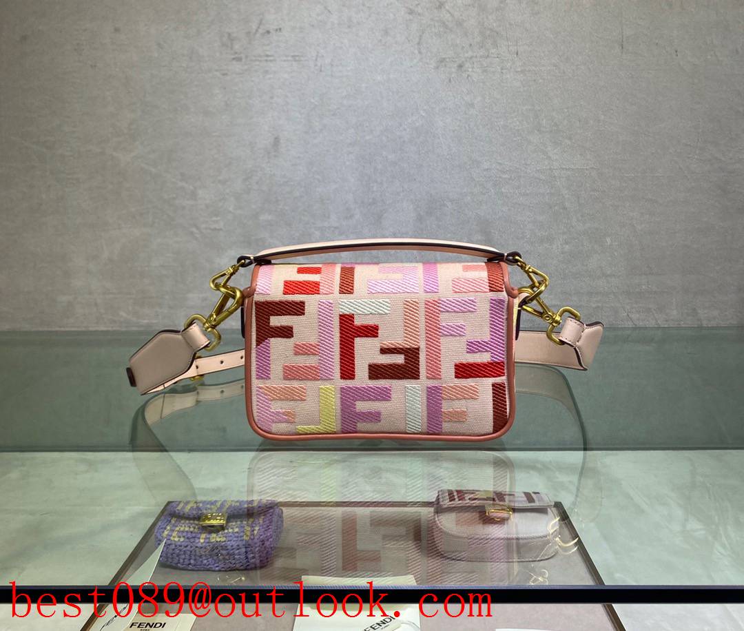 Fendi Baguette French Stick indispensable classic style Pink small shoulder bag 3A copy