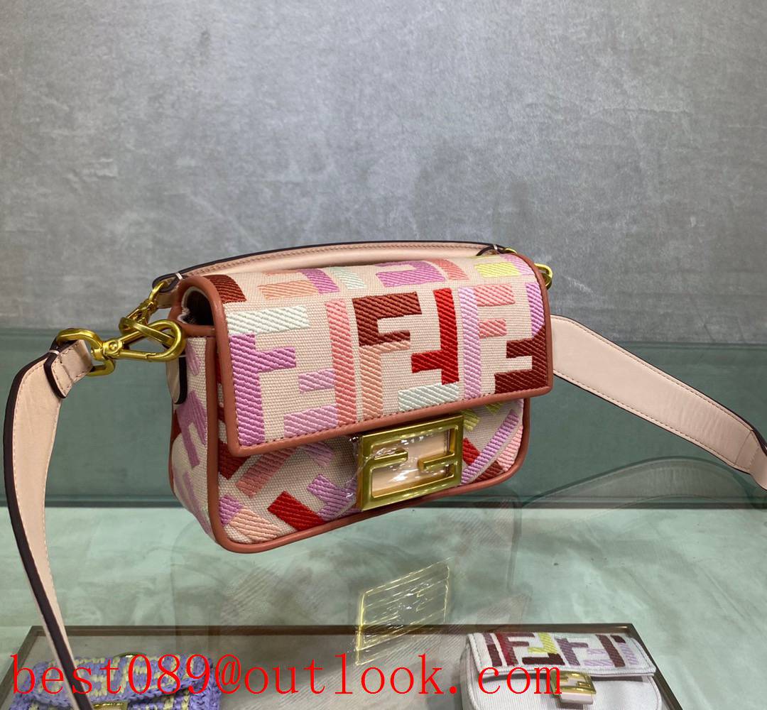 Fendi Baguette French Stick indispensable classic style Pink small shoulder bag 3A copy