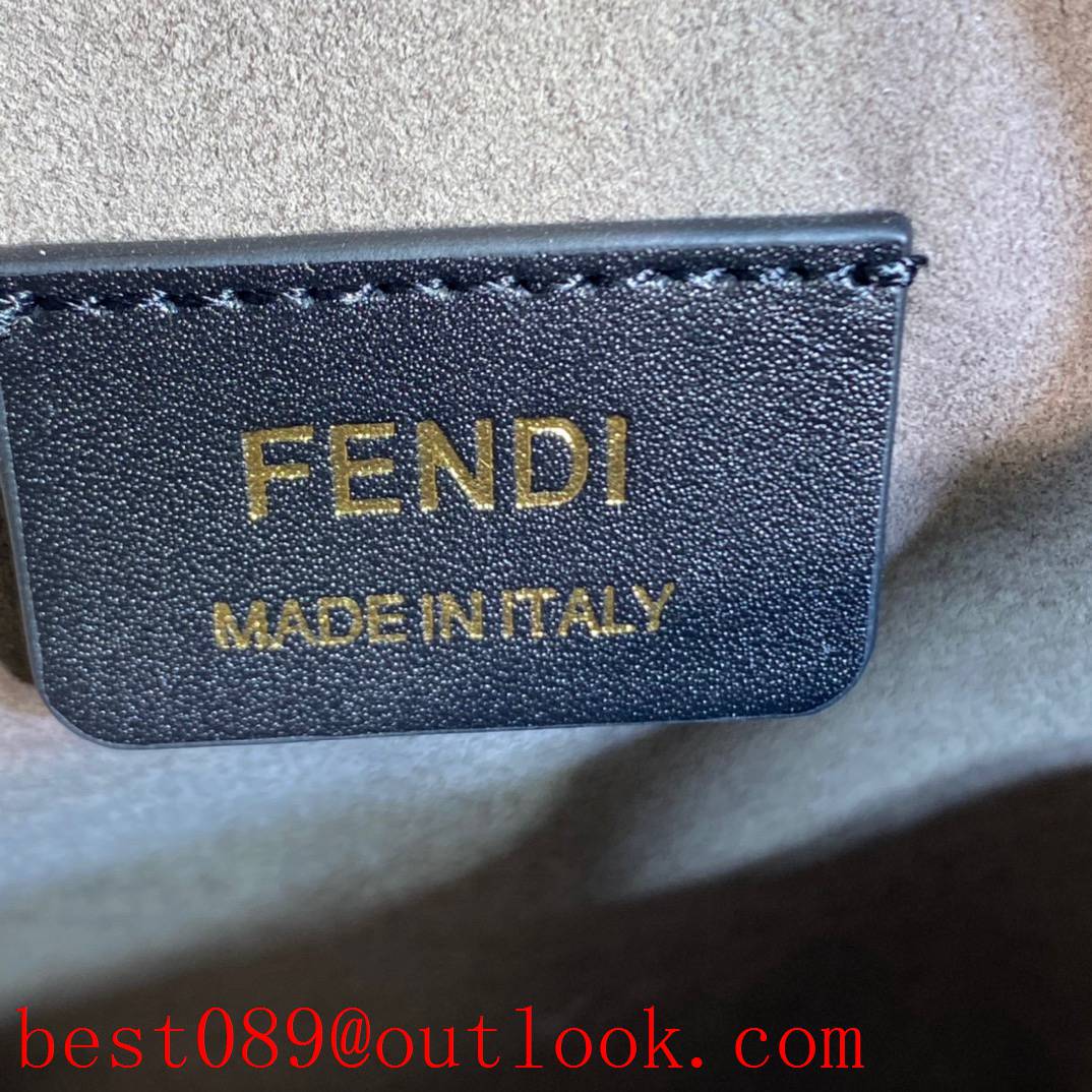 Fendi Calfskin FF LOGO Bucket Rose red small print shoulder bag 3A copy