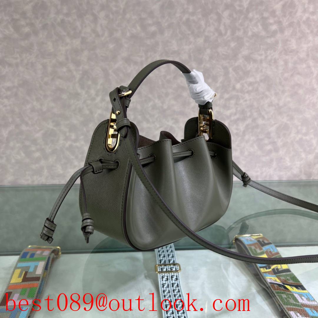 Fendi dark green mini pomodorino drawstring closure handbag 3A copy