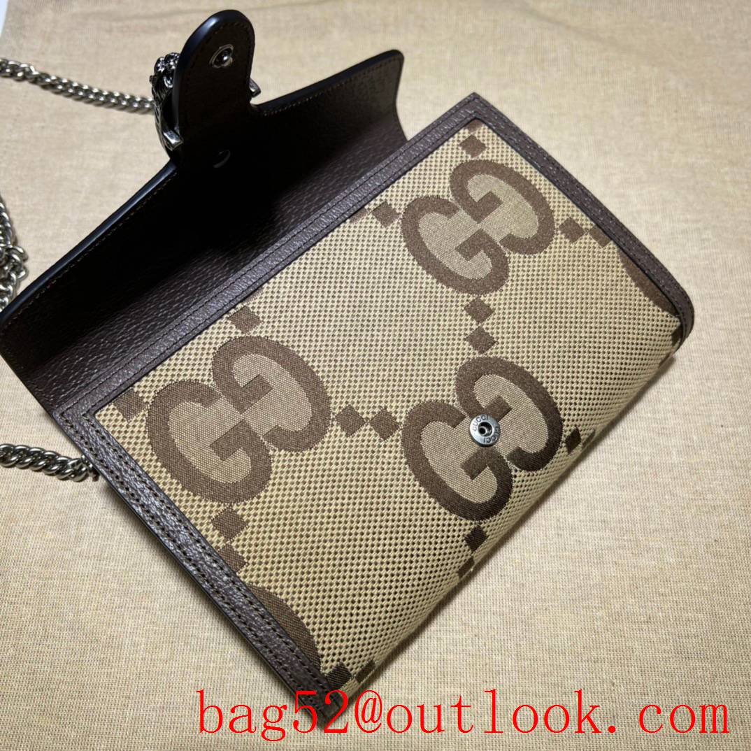 Gucci Dionysus GG chain brown wallet