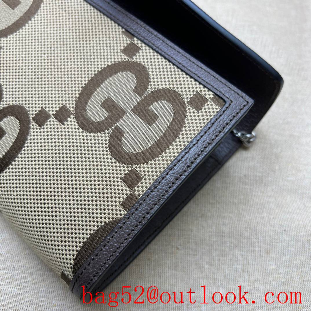 Gucci Dionysus GG chain brown wallet