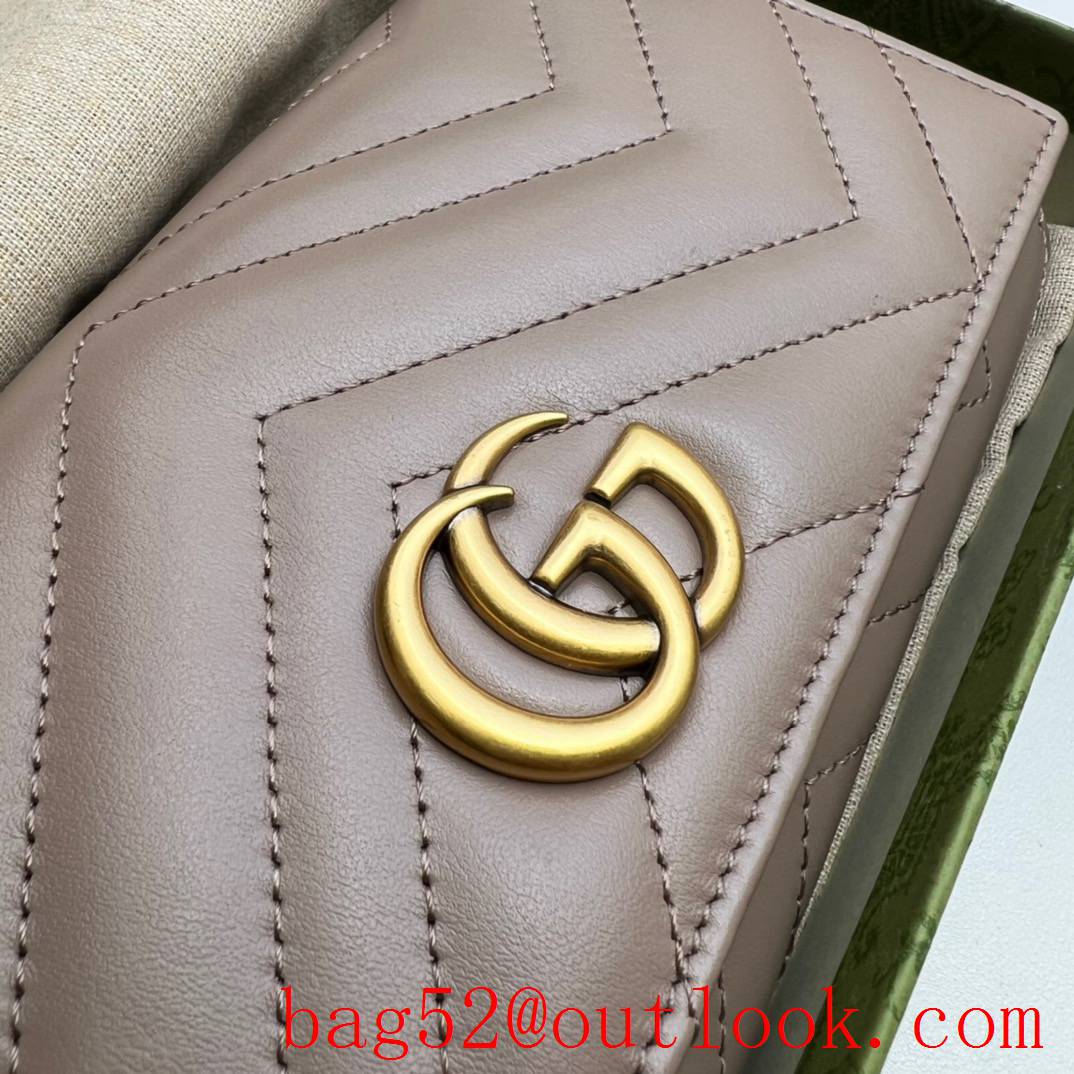 Gucci GG Marmont long women camel color wallet