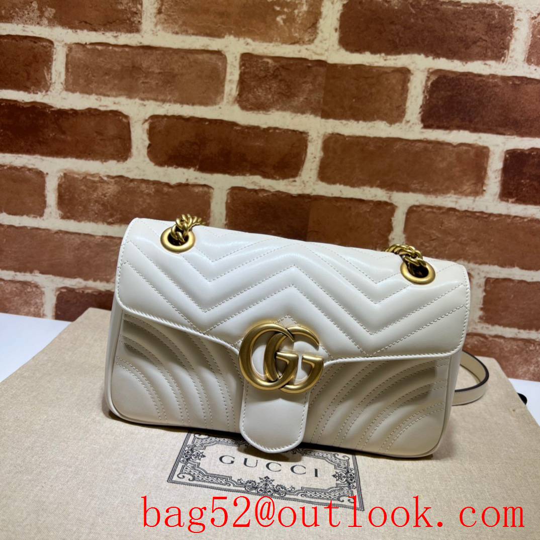 Gucci white GG Marmont Small Shoulder Bag