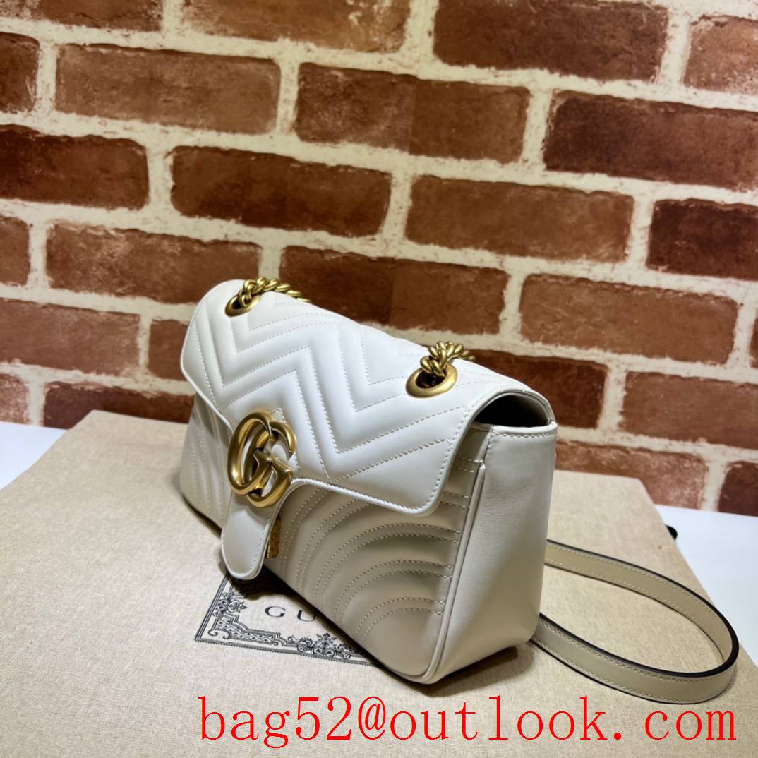 Gucci white GG Marmont Small Shoulder Bag