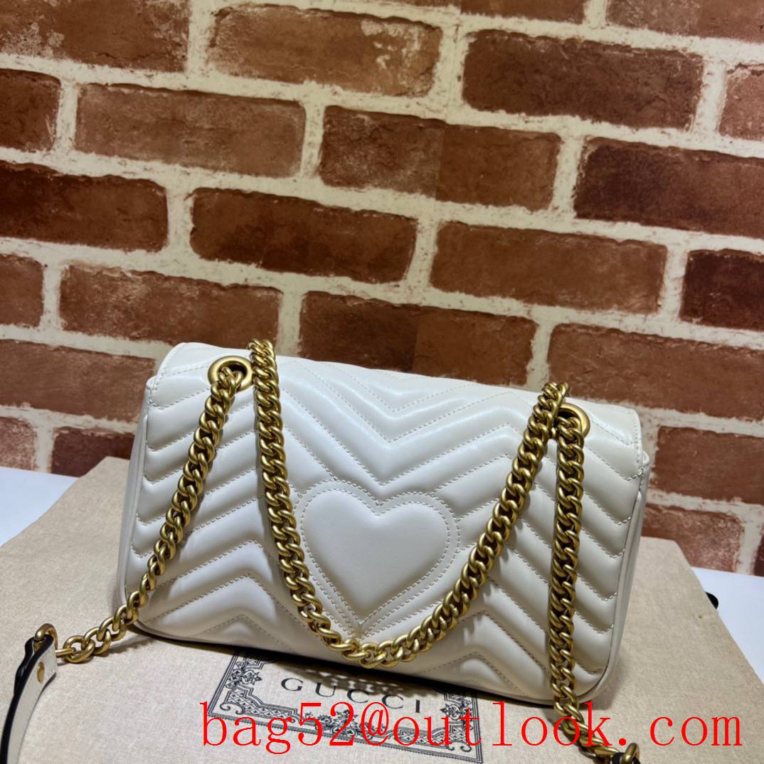 Gucci white GG Marmont Small Shoulder Bag