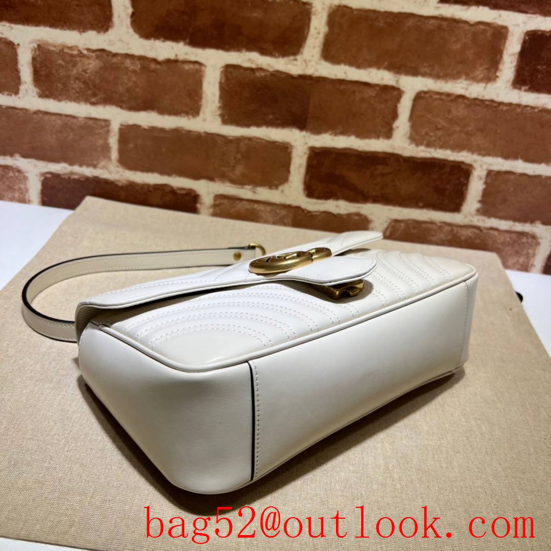 Gucci white GG Marmont Small Shoulder Bag