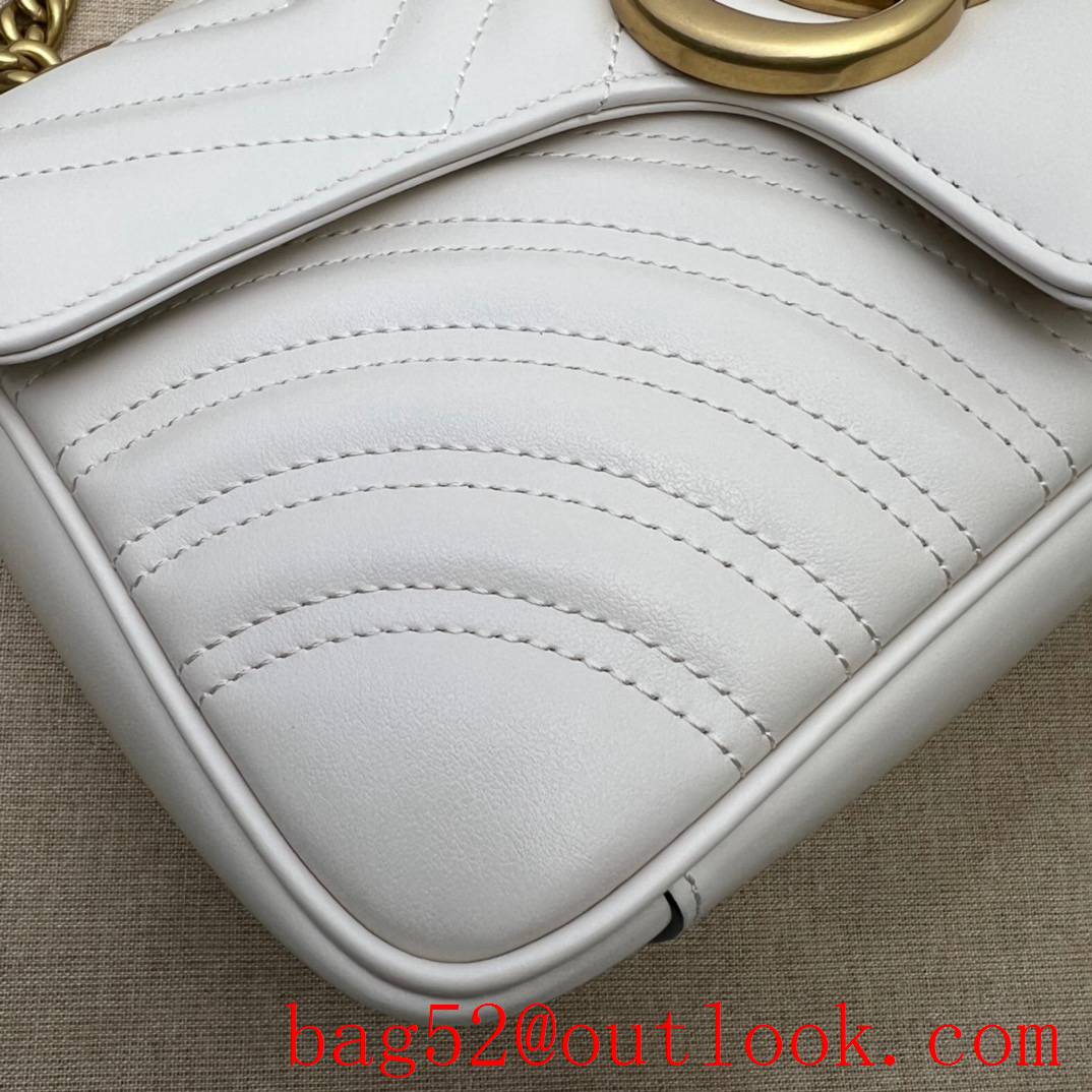 Gucci white GG Marmont Small Shoulder Bag