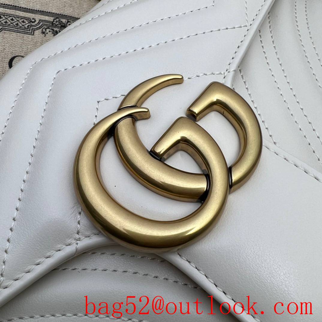 Gucci white GG Marmont Small Shoulder Bag