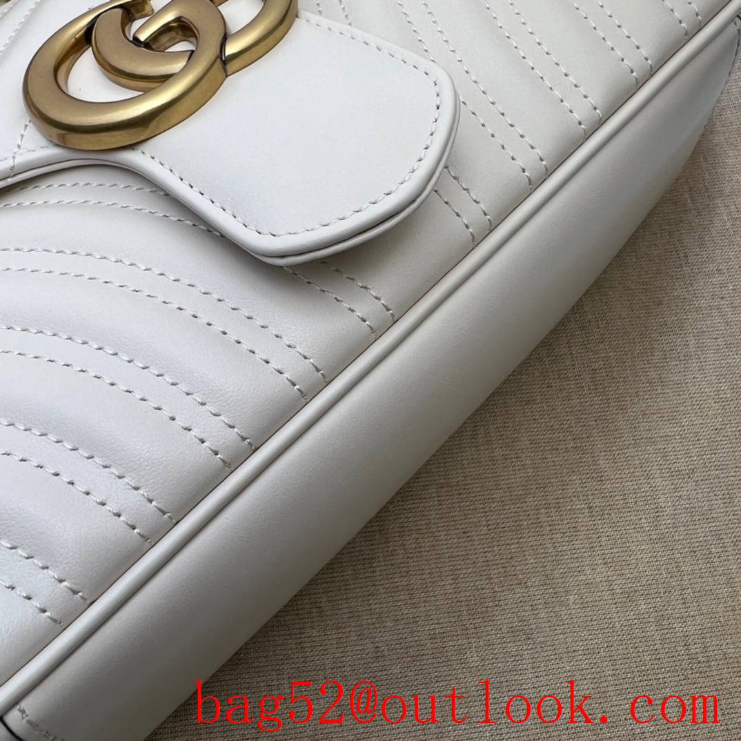 Gucci white GG Marmont Small Shoulder Bag