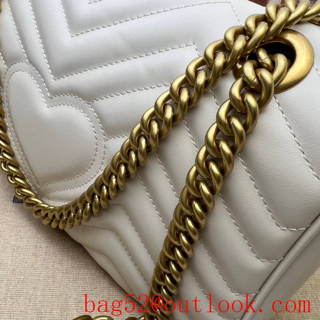 Gucci white GG Marmont Small Shoulder Bag