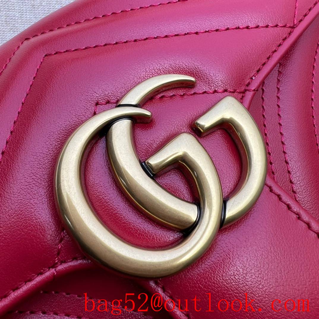 Gucci GG Marmont quilted mini shoulder red bag