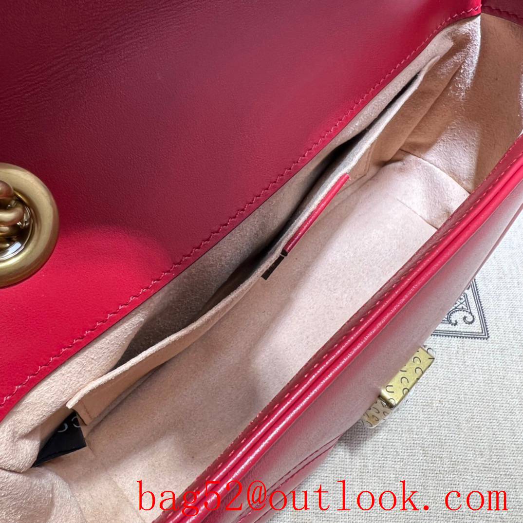 Gucci GG Marmont quilted mini shoulder red bag