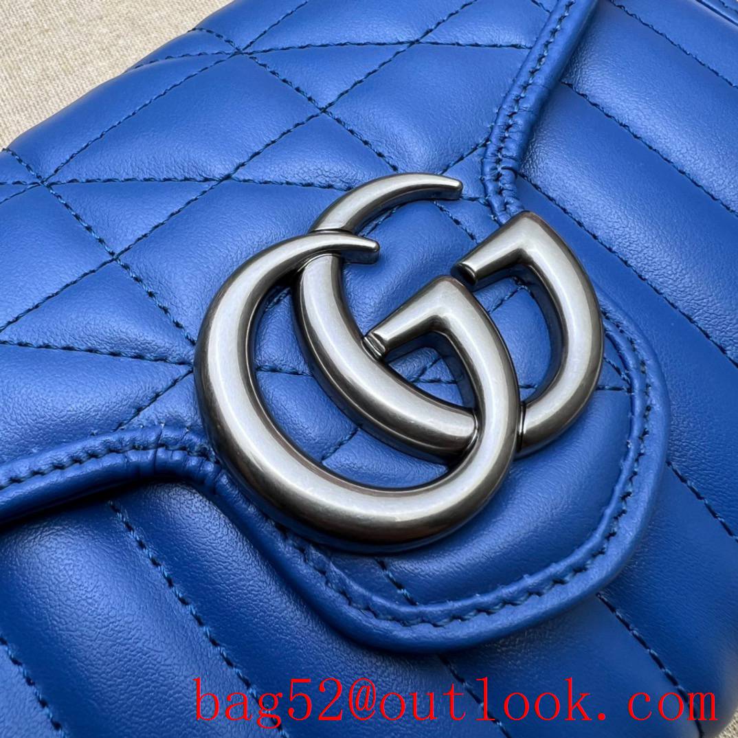 Gucci blue GG Marmont quilted mini bag