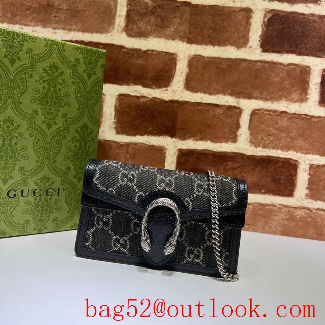 Gucci black Dionysus GG super mini bag