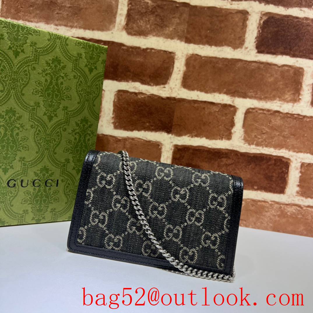 Gucci black Dionysus GG super mini bag