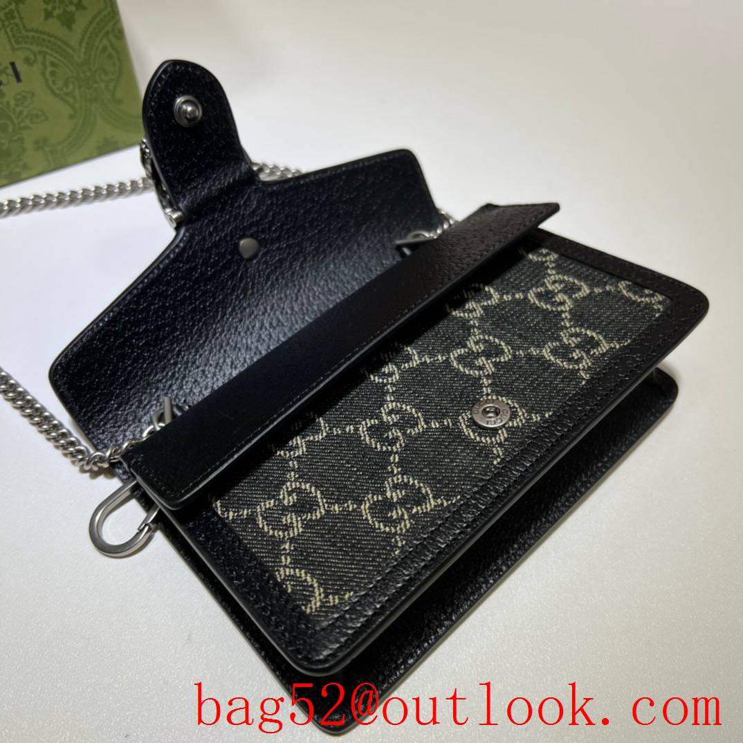 Gucci black Dionysus GG super mini bag