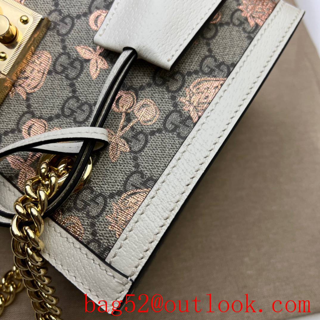 Gucci Padlock Small GG Shoulder white fruit pattern print women Bag