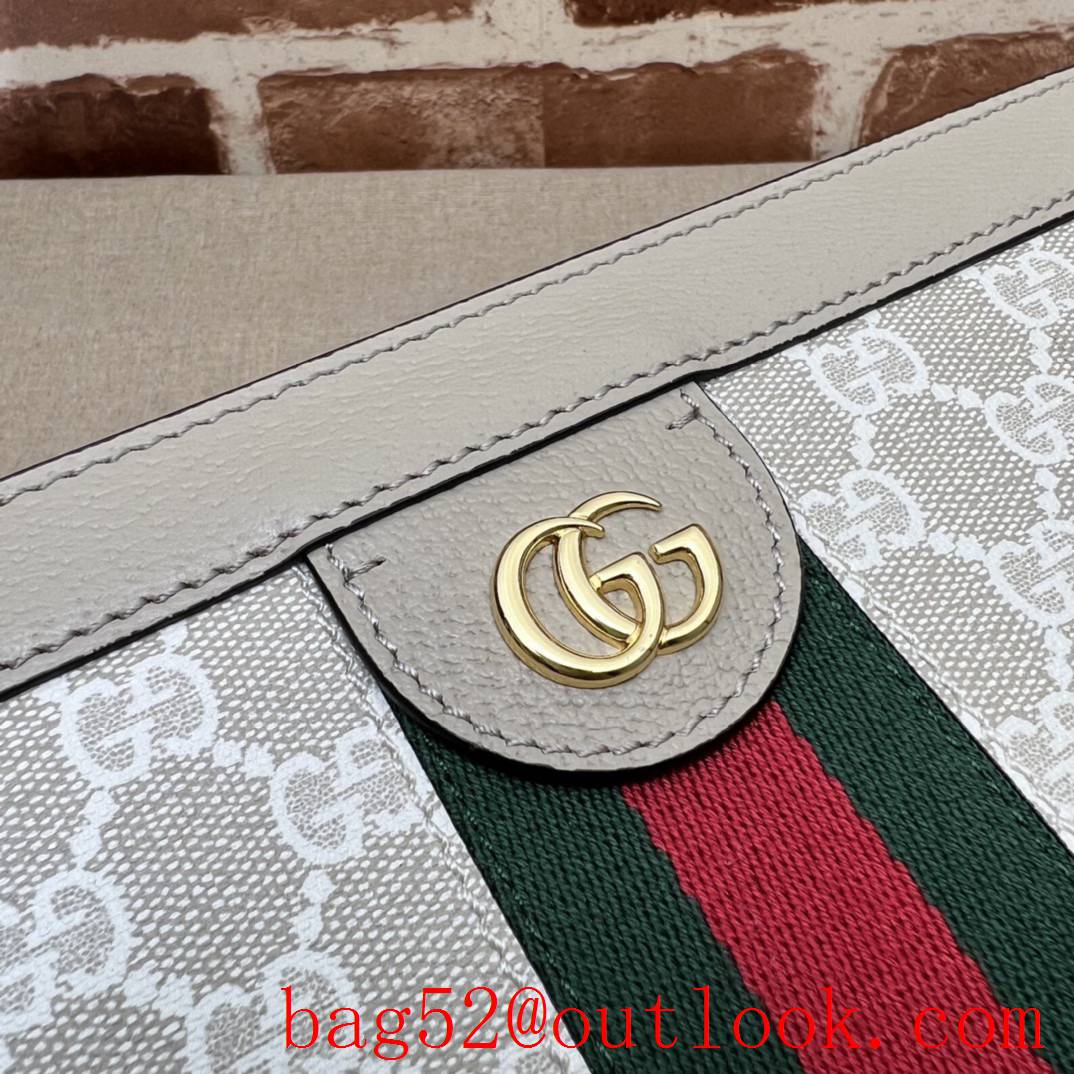 Gucci white Ophidia GG Small Shoulder gold Chain bag