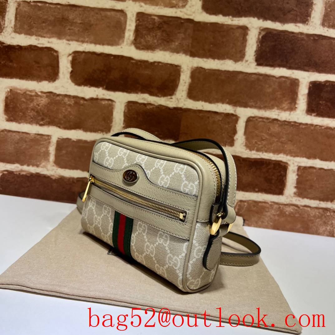 Gucci Ophidia Webbing Mini white shoulder Bag