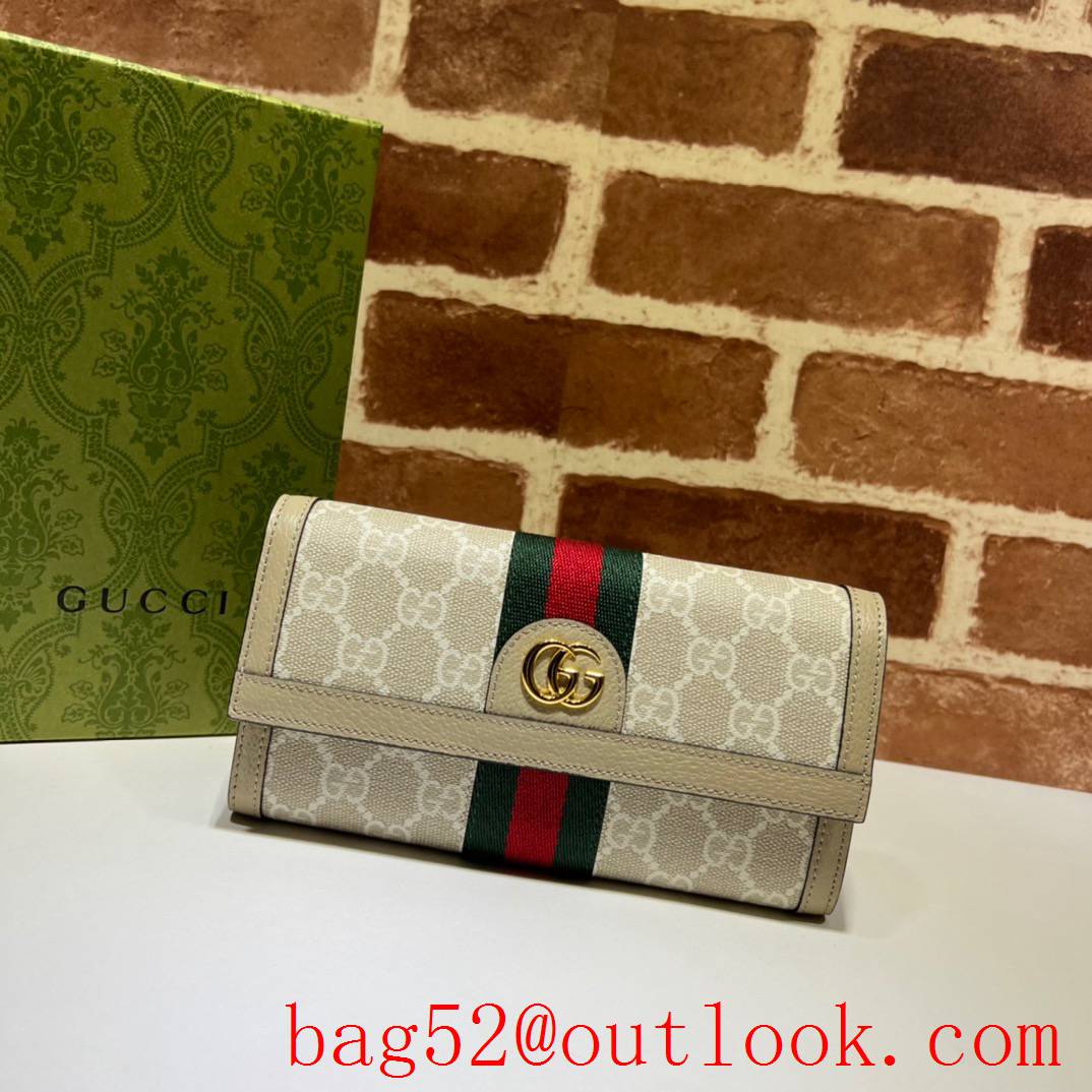 Gucci white Ophidia Collection Long Wallet