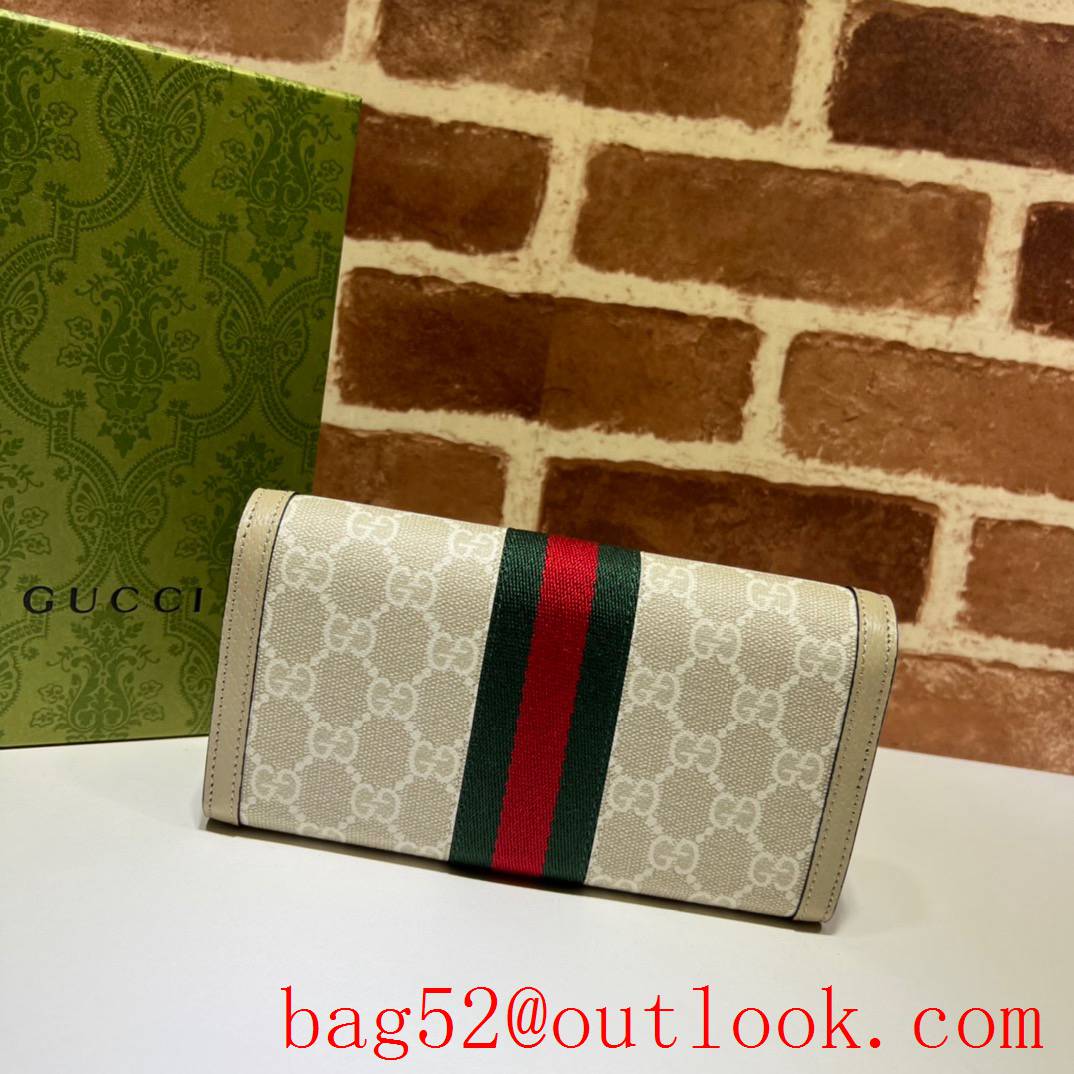 Gucci white Ophidia Collection Long Wallet