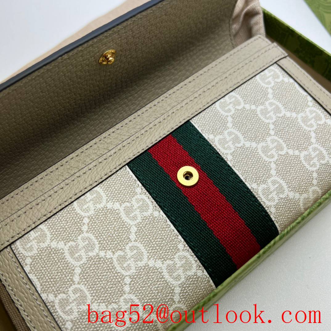 Gucci white Ophidia Collection Long Wallet