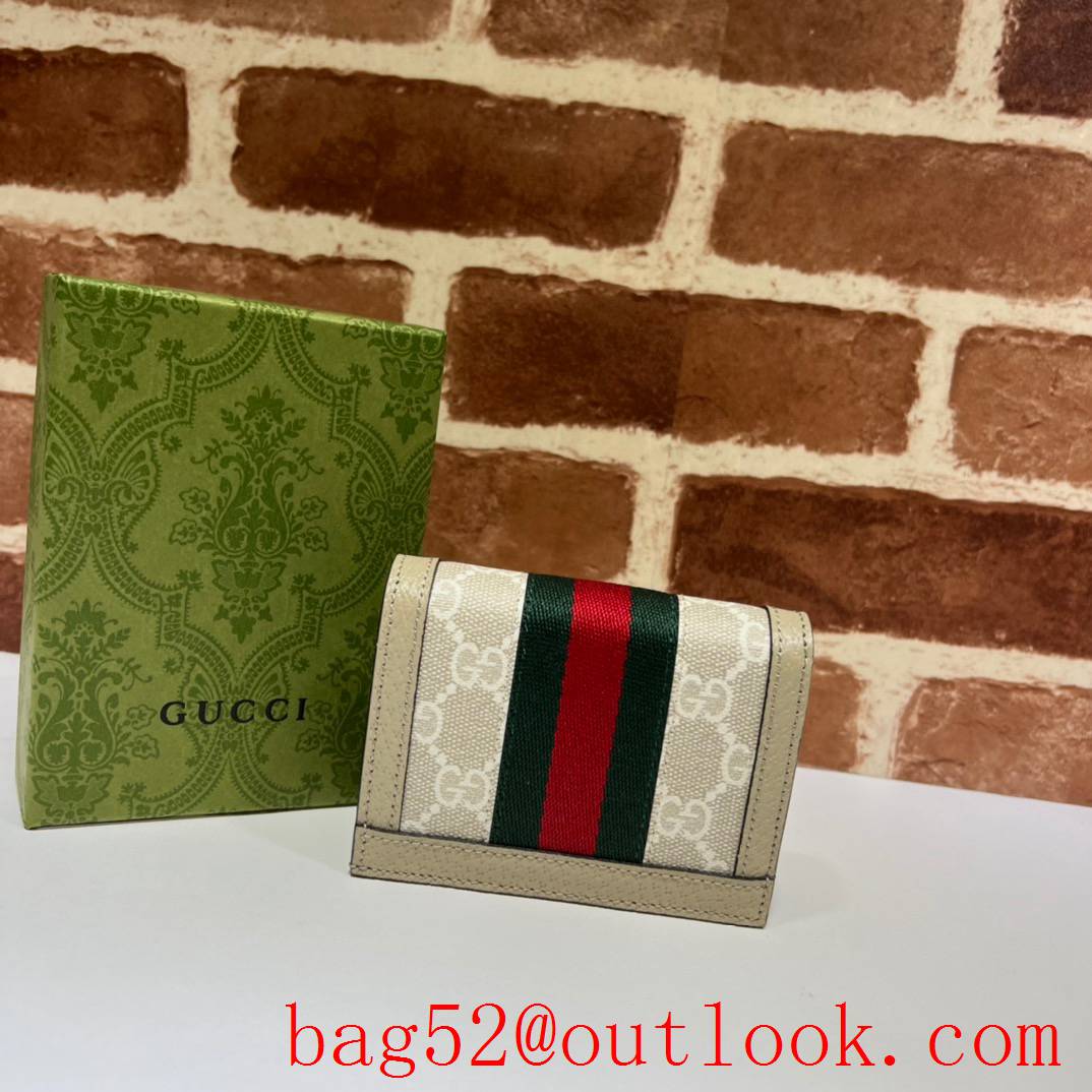 Gucci cream Ophidia Collection women short GG Card Holder