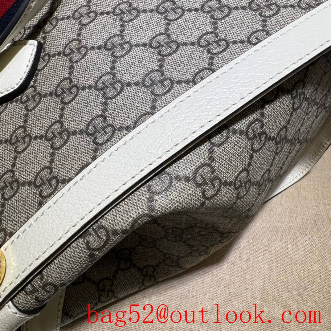 Gucci Ophidia GG tote white with red blue stripes bag
