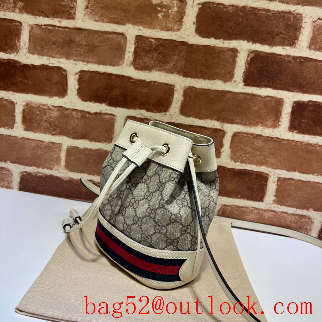 Gucci Ophidia Collection Mini GG Bucket white bag