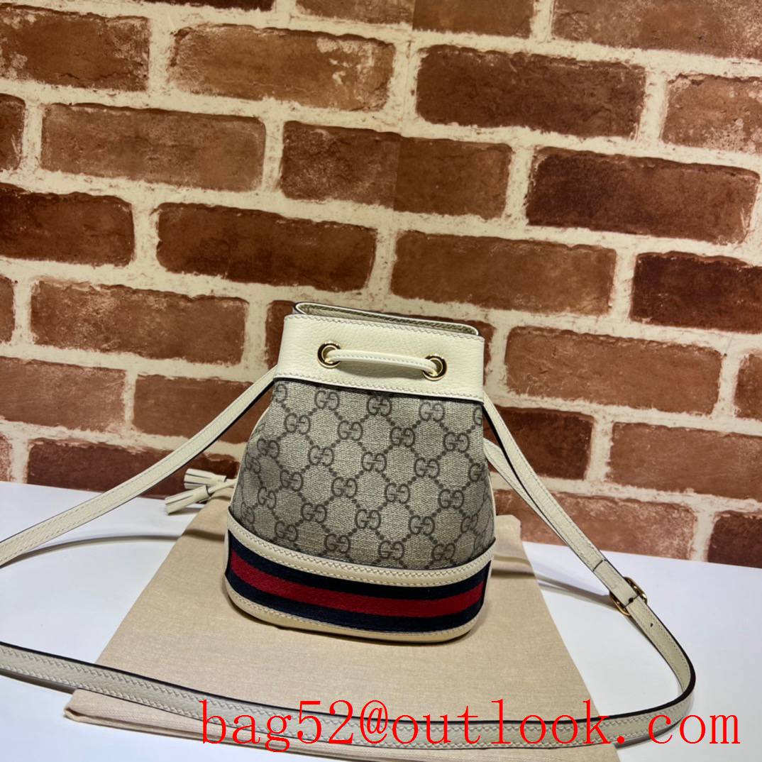 Gucci Ophidia Collection Mini GG Bucket white bag