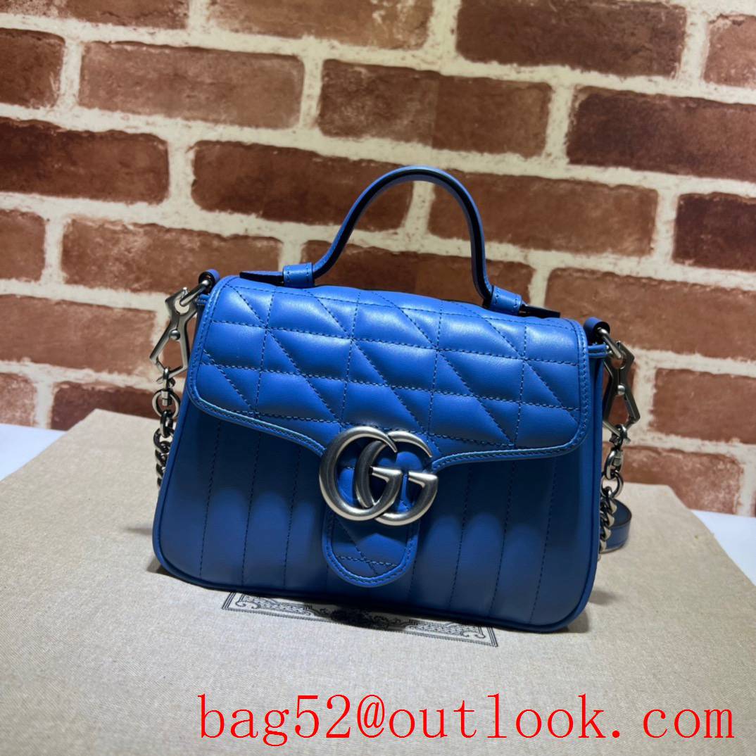 Gucci blue GG Marmont mini tote bag